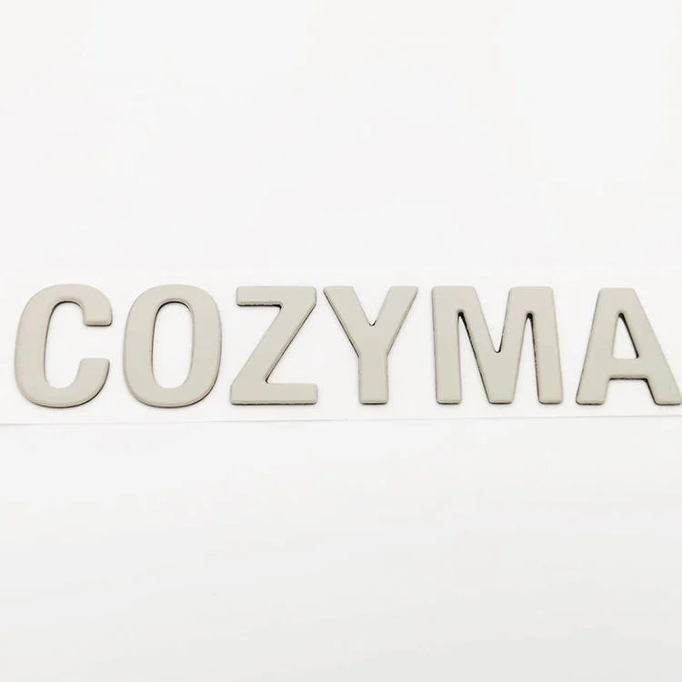 3D 크롬 실버 소프트 라벨 스티커